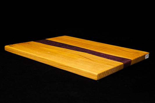 Tagliere Artigianale "Purple River" – Castagno e Resina Viola
